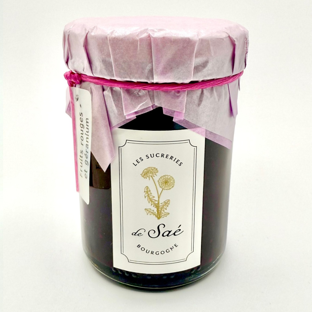 Fruits rouges et géranium